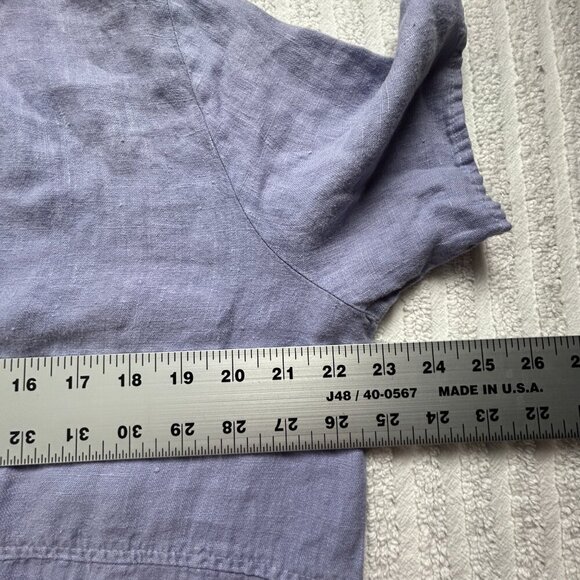 Becky's 1633 Womens Hand Printed Short Sleeve Shift Dress Medium Purple Pullover - Picture 5 of 8